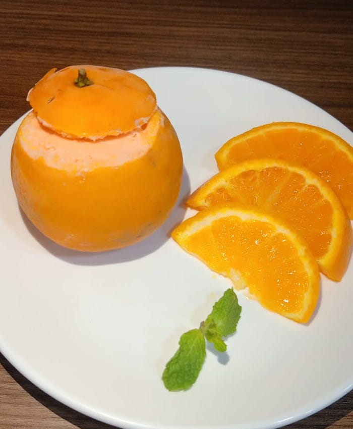 Natural Orange Ice Cream in shell Biteskart Healthy Food Store